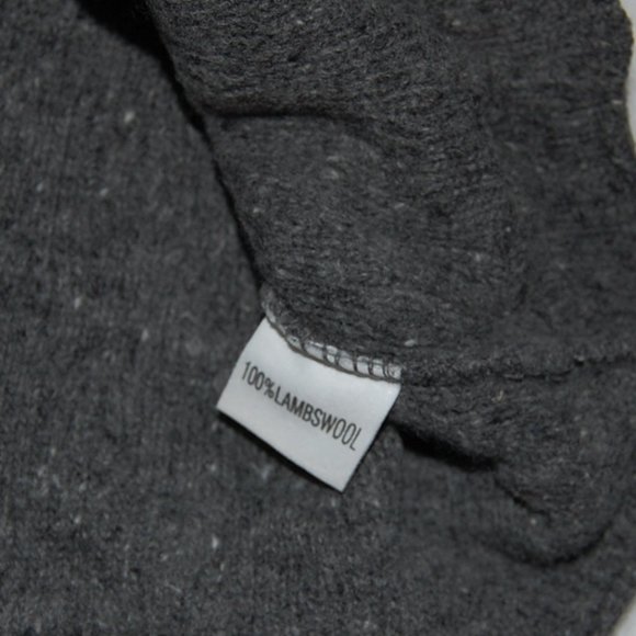 Vintage 1991, Dark Gray Heather Knit Turtleneck, 100% Lambswool - Picture 12 of 13